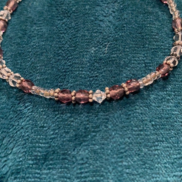 Handmade sterling silver and glass bead bracelet. - Picture 3 of 3